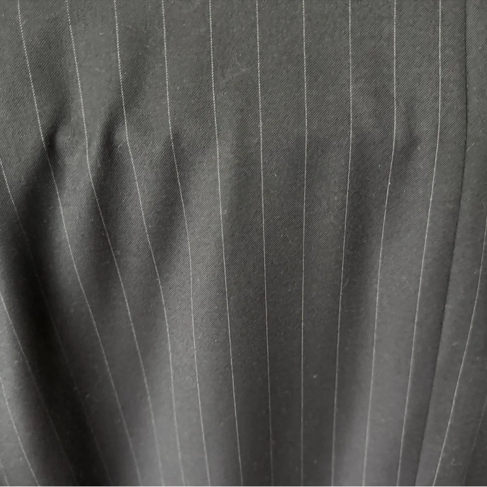 Ermenegildo Zegna Su Misura Wool Jacket Size 58C Black Pinstripe Switzerland